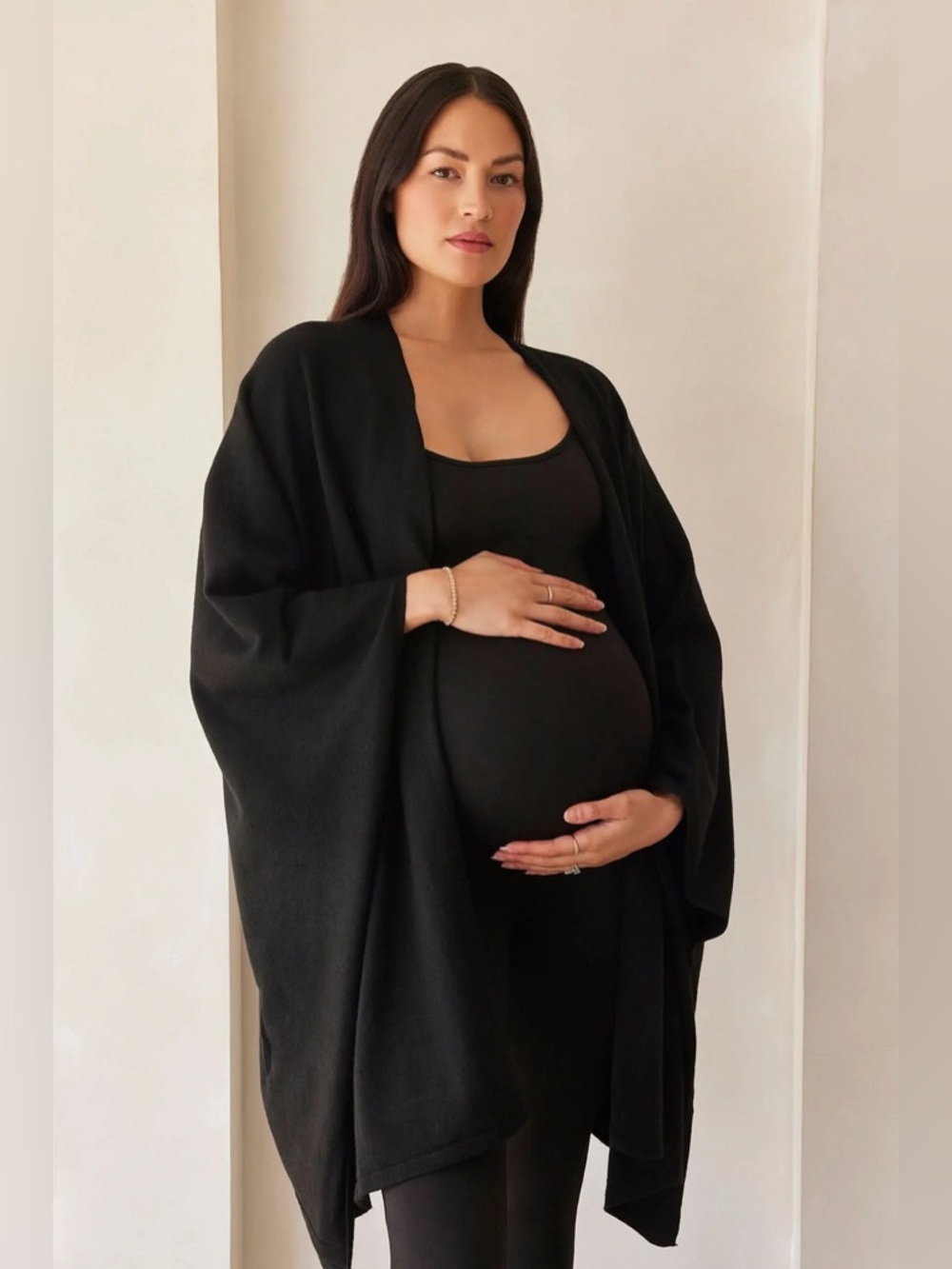 Bumpsuit Infinity Wrap Black Maternity Nursing One Size Luxury Loungewear OS